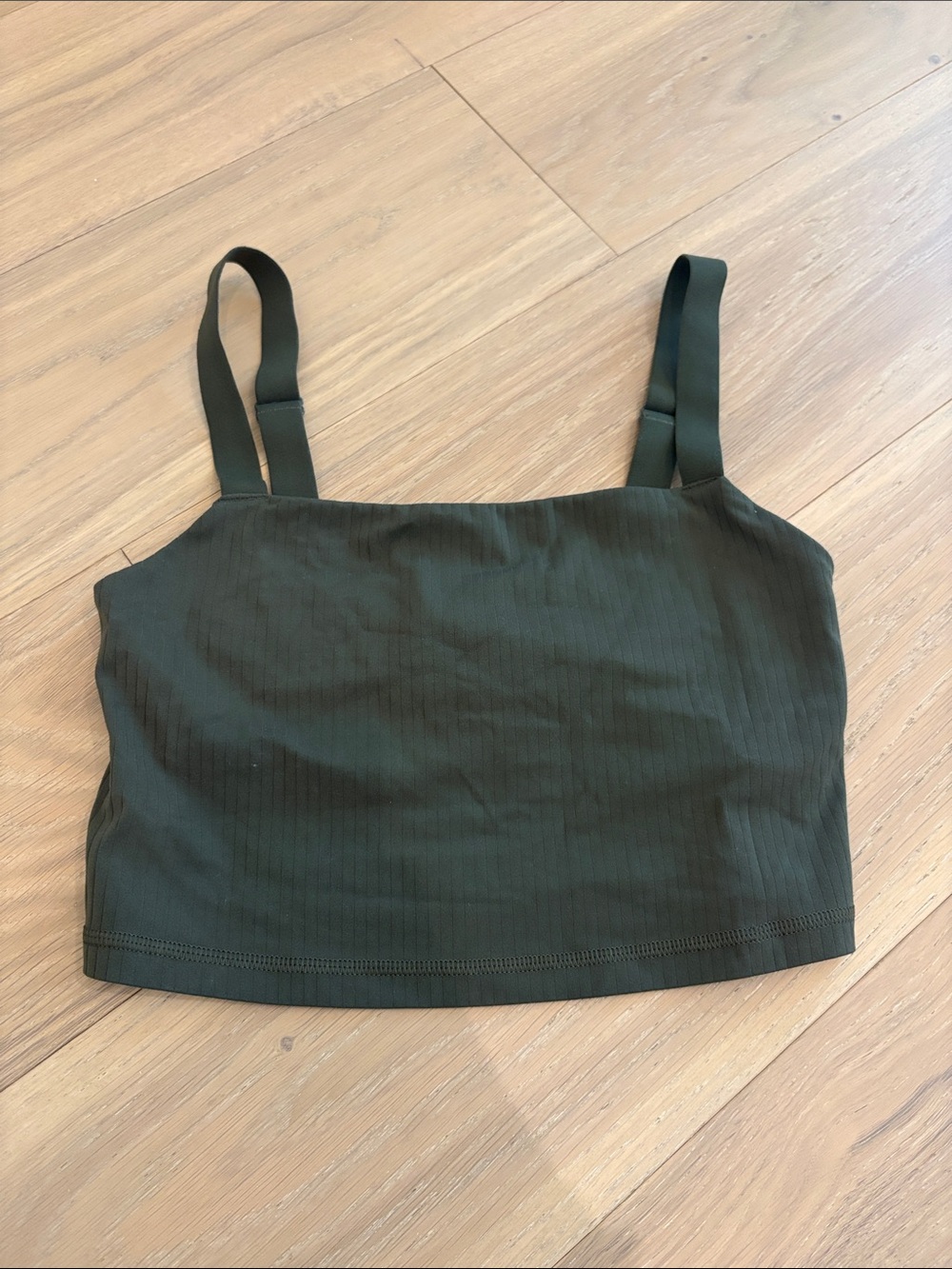 Aerie Offline Women's Olive Green Cropped Cami Top Sports Bra